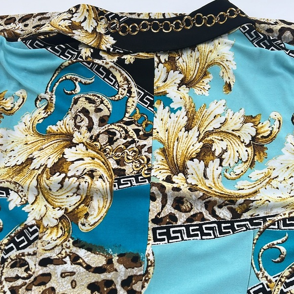 Cache Chain Print Polo Collared Dress - Picture 7 of 7